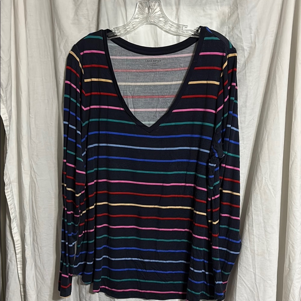 Lane Bryant rainbow stripe top 18 / 20